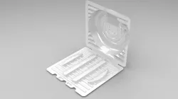plastic box of pizza packaging