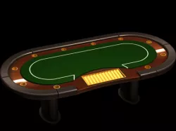 Poker casino table 3D model