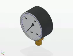 Pressure Gauge 1/4" -200bar 63 mm diameter
