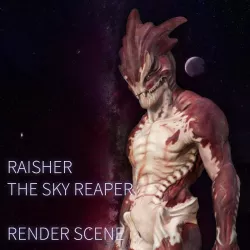 Raisher The Sky Reaper Render Scene Pack 3D model