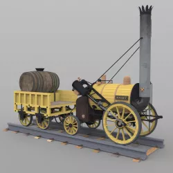 Rocket Train Poser 3D model