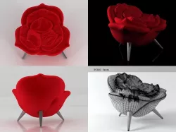 Rose chair 3D model
