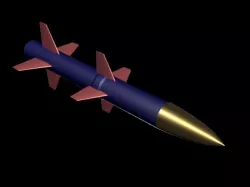 Simple Missile Low-poly  3D model