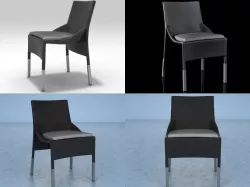 Slim Line Side Chair 3D model
