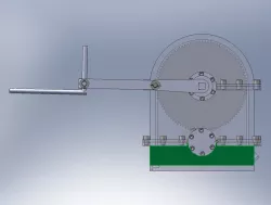 Speed reducer with cosinus type mechanism