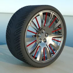Sports car wheel CAD model 3D model