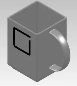 Square-shaped cup