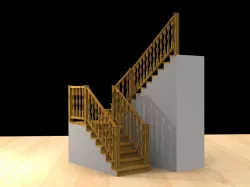 Stairs and fence