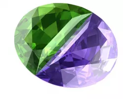 Stone Gem half round
