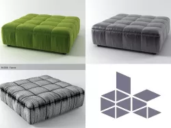 Strips pouf  125 3D model