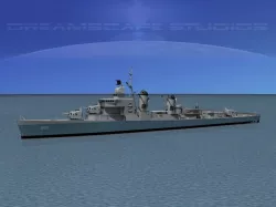 Sumner Class Destroyer DD-857 USS Bristol 3D model
