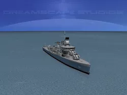 Sumner Class Destroyer  DD695 USS Cooper 3D model