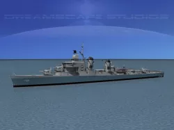 Sumner Class Destroyer  DD722 USS Barton 3D model