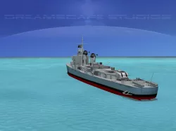 Sumner Class Destroyer  DD733 USS Shannon 3D model
