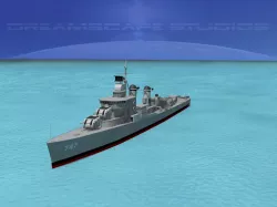 Sumner Class Destroyer  DD747 USS Samuel Moore 3D model