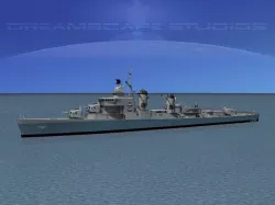 Sumner Class Destroyer  DD760 USS John W Thomason 3D model