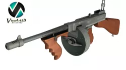 Tommy gun Machinegun 3D model