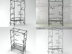 Twig Trellis Bench  3D model
