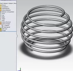 variable diameter push spring