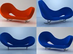 Victoria and Albert Sofa 3D model