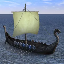 Viking ship  Low-poly  3D model