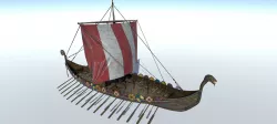 Viking Ship Low-poly  3D model