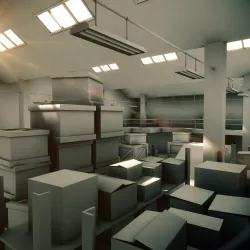 Warehouse interior 3D model