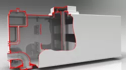 Water tank with mechanical valve