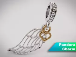 Wing Pandora Charm 3D model