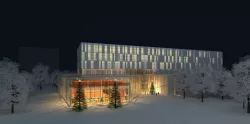 Winter Night Building Exterior Scene 362 3D Models 3D model