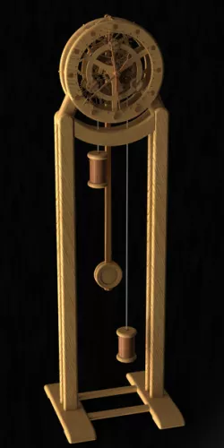 Wooden Grandfather Clock Nick Andronis 1999-2001