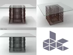 Yin and Yang Dining Table 3D model