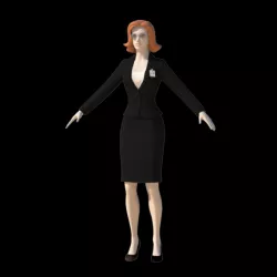 Young Woman with Morphs 3D model