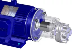 10HP Leeson Motor & Eaton Gear Pump and parts