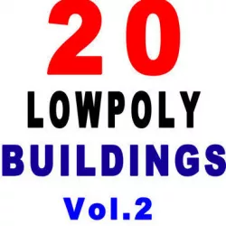 20 Architecture Building Models Low-poly  3D model