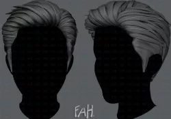 3D Hair style for Man V01 3D model