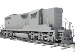 3D Train Models without Textures 3D model