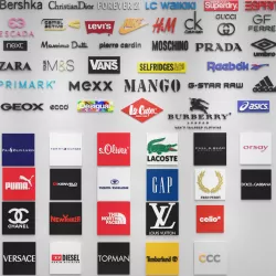 58 Fashion Brands 3D Logos  3D model