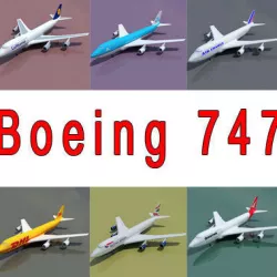 6 Textures for Boeing 3D model