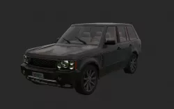Abandoned car Low-poly  3D model