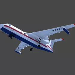  Altair White Airplane 3D model