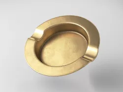 Ashtray brass for cigars 3D model