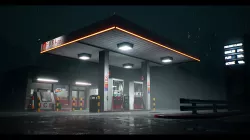 Atmospheric Gas Station Unreal 4 Scene Low-poly  3D model