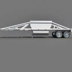 Back Dump Trailer 3D model