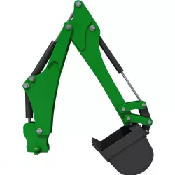 Backhoe Crane Black 3D model