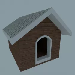Basic Dog House Low-poly  3D model