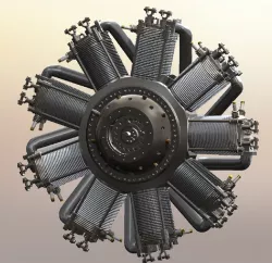 Bentley BR2 cam drive simulation