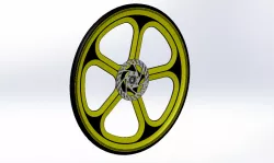 bike wheel with brake disk