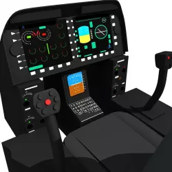 Black Helicopter Cockpit 3D model