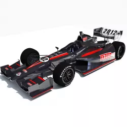 Black Indycar IZOD Race Car 3D model
